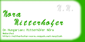 nora mitterhofer business card