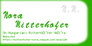 nora mitterhofer business card